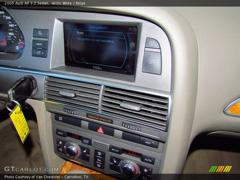 Arctic White / Beige 2006 Audi A6 3.2 Sedan
