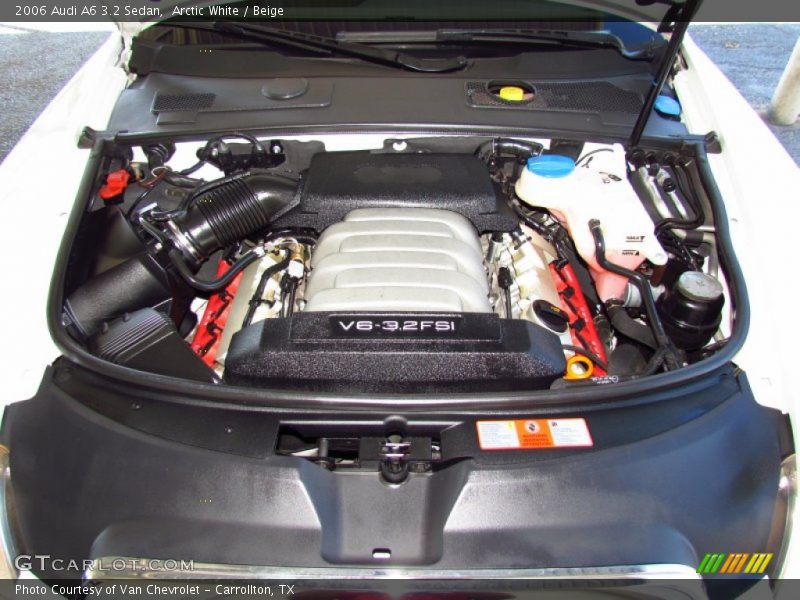 Arctic White / Beige 2006 Audi A6 3.2 Sedan