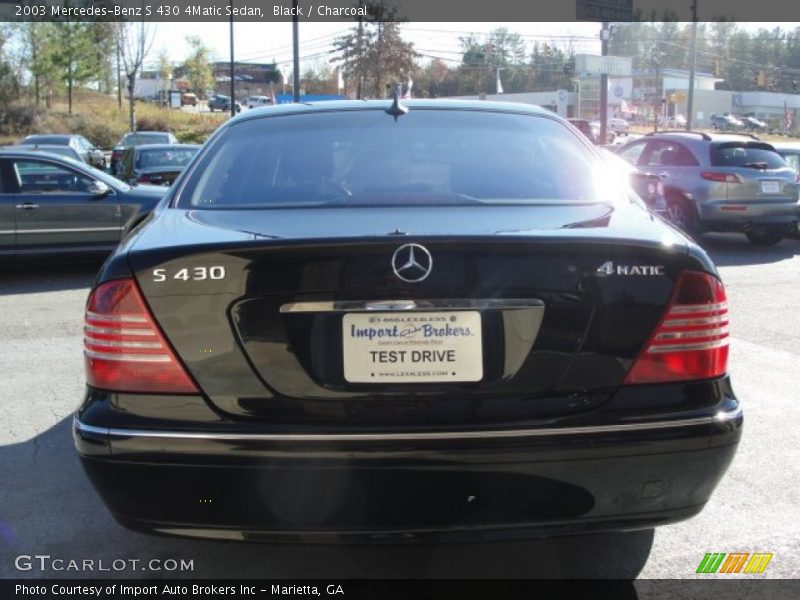 Black / Charcoal 2003 Mercedes-Benz S 430 4Matic Sedan