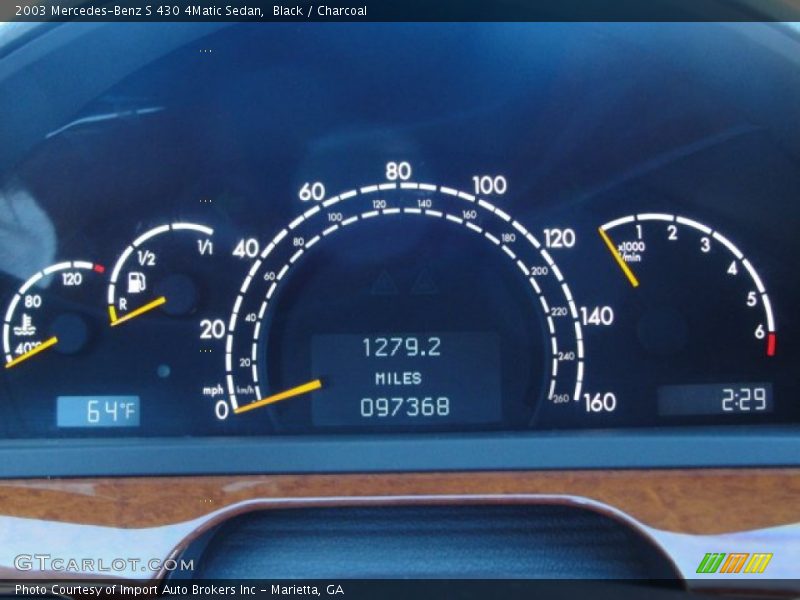  2003 S 430 4Matic Sedan 430 4Matic Sedan Gauges