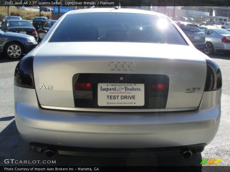 Light Silver Metallic / Platinum 2002 Audi A6 2.7T quattro Sedan