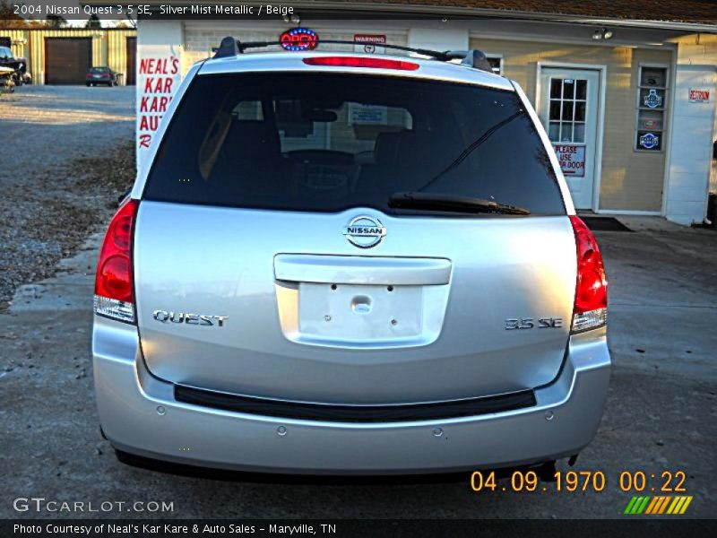 Silver Mist Metallic / Beige 2004 Nissan Quest 3.5 SE