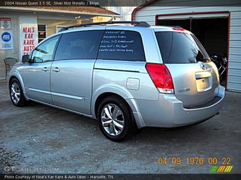 Silver Mist Metallic / Beige 2004 Nissan Quest 3.5 SE