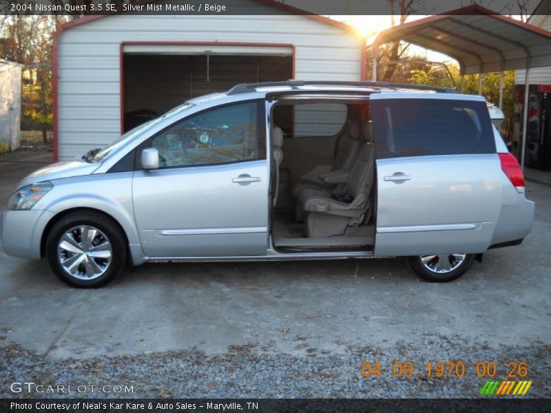 Silver Mist Metallic / Beige 2004 Nissan Quest 3.5 SE