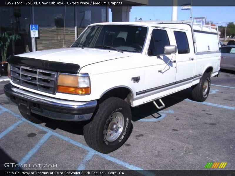 Oxford White / Medium Graphite 1997 Ford F250 XL Crew Cab 4x4