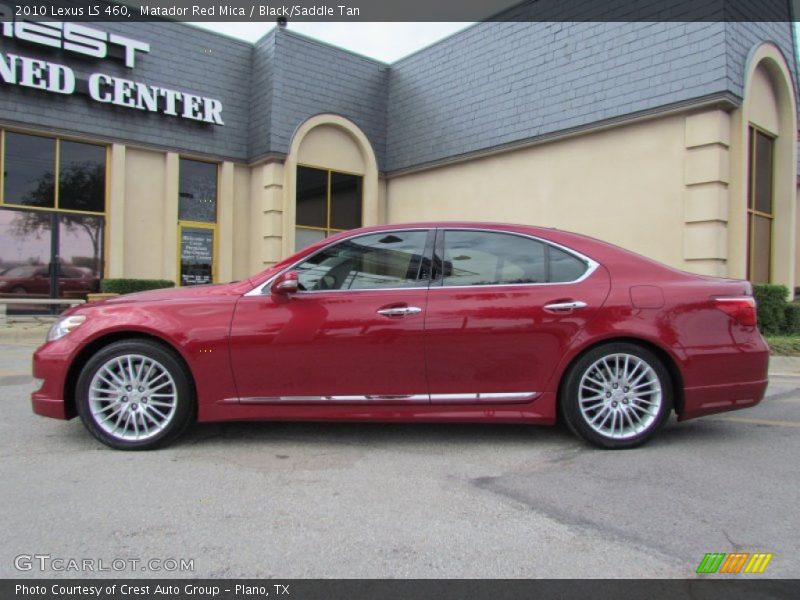 Matador Red Mica / Black/Saddle Tan 2010 Lexus LS 460