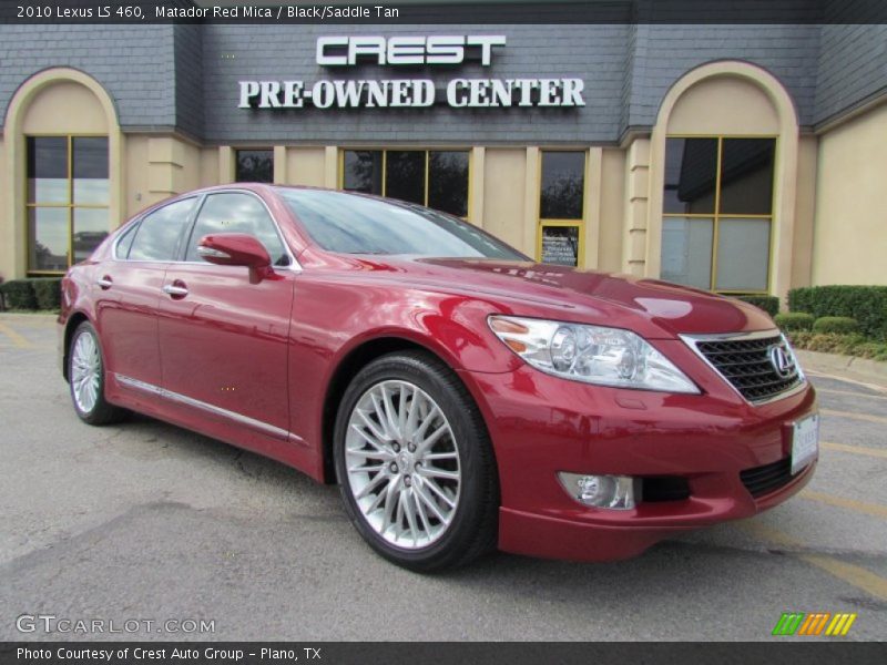 Matador Red Mica / Black/Saddle Tan 2010 Lexus LS 460