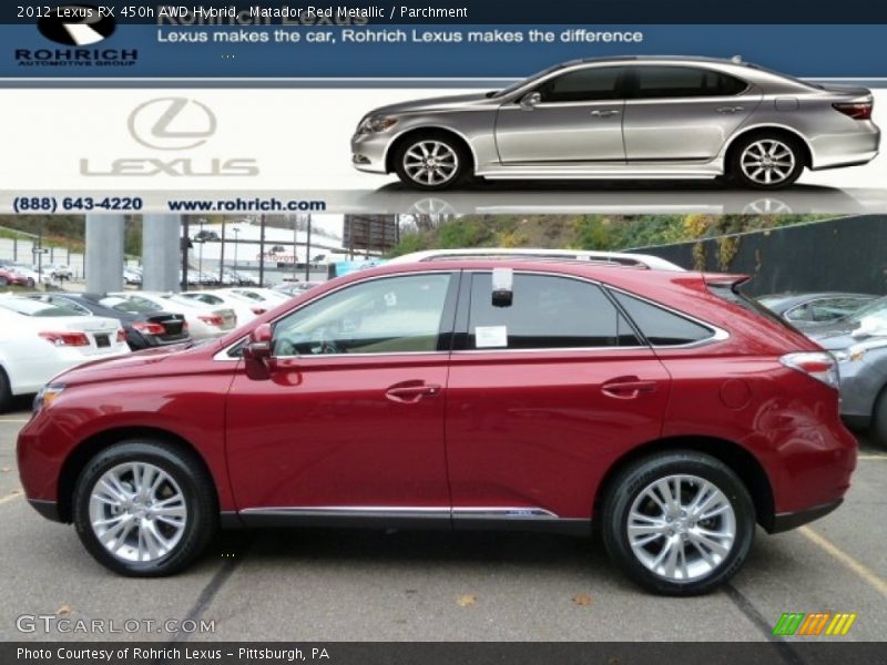 Matador Red Metallic / Parchment 2012 Lexus RX 450h AWD Hybrid