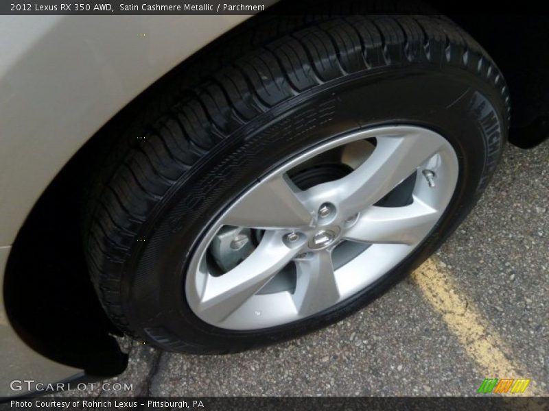Satin Cashmere Metallic / Parchment 2012 Lexus RX 350 AWD