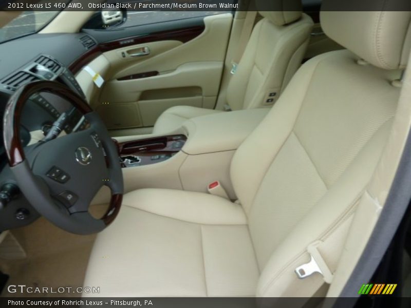  2012 LS 460 AWD Parchment/Medium Brown Walnut Interior