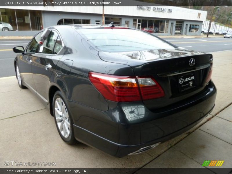 Smoky Granite Mica / Black/Medium Brown 2011 Lexus LS 460 AWD