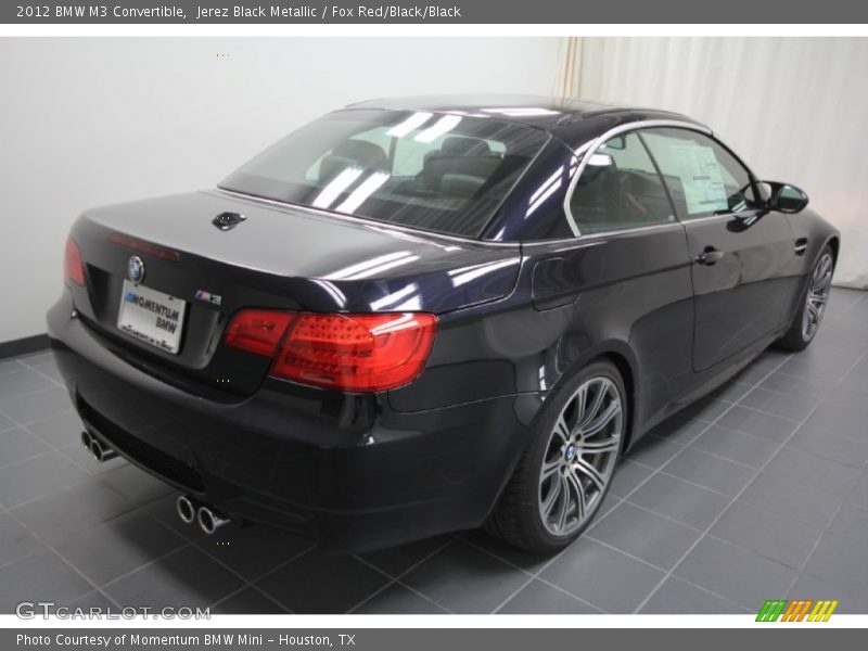 Jerez Black Metallic / Fox Red/Black/Black 2012 BMW M3 Convertible