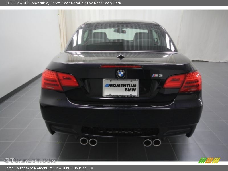 Jerez Black Metallic / Fox Red/Black/Black 2012 BMW M3 Convertible