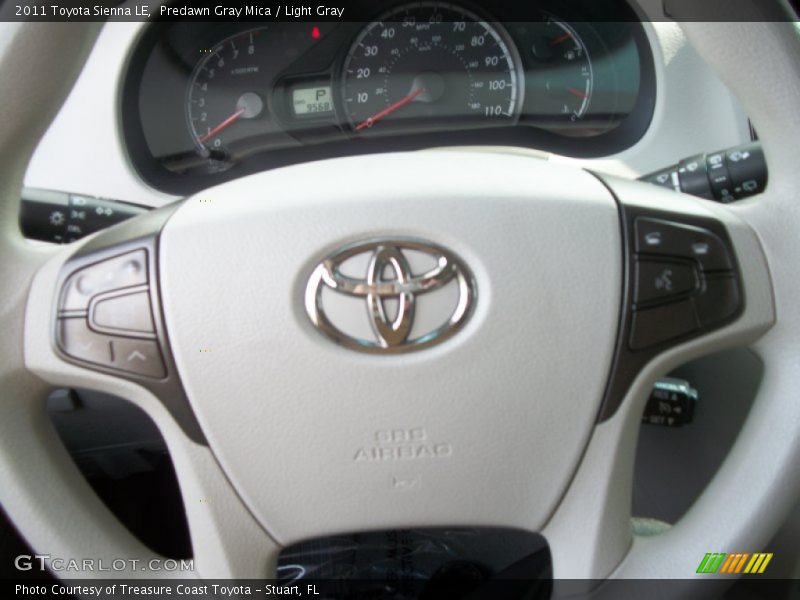 Predawn Gray Mica / Light Gray 2011 Toyota Sienna LE