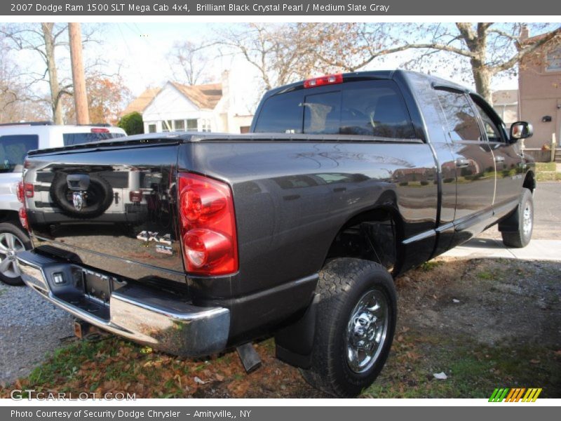 Brilliant Black Crystal Pearl / Medium Slate Gray 2007 Dodge Ram 1500 SLT Mega Cab 4x4