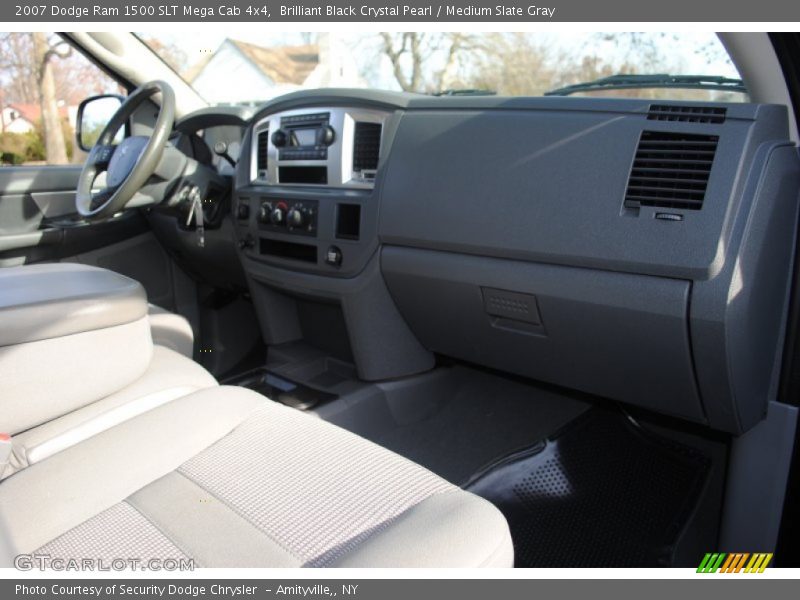 Brilliant Black Crystal Pearl / Medium Slate Gray 2007 Dodge Ram 1500 SLT Mega Cab 4x4
