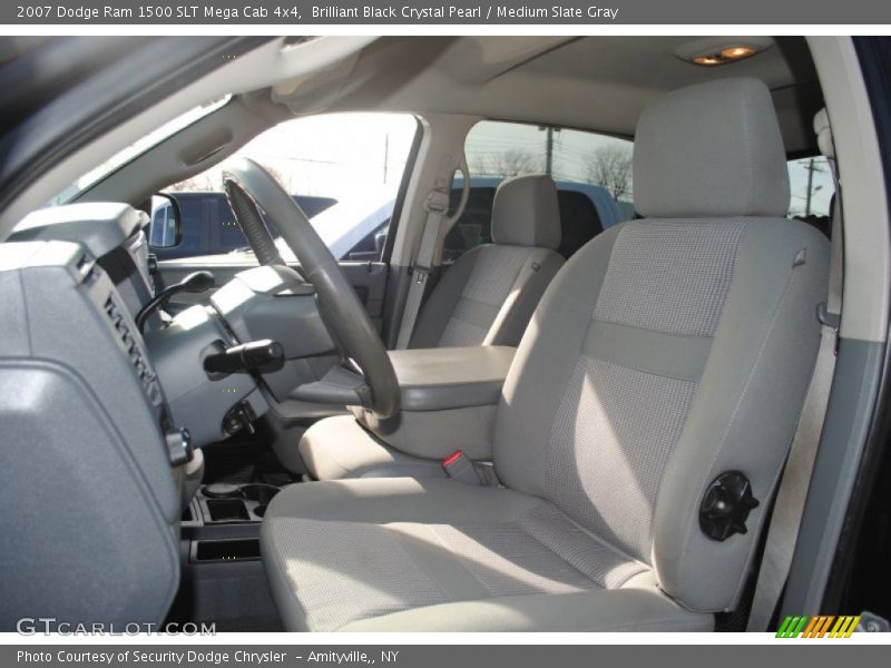 Brilliant Black Crystal Pearl / Medium Slate Gray 2007 Dodge Ram 1500 SLT Mega Cab 4x4
