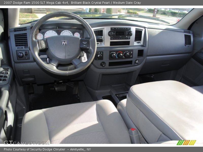 Brilliant Black Crystal Pearl / Medium Slate Gray 2007 Dodge Ram 1500 SLT Mega Cab 4x4
