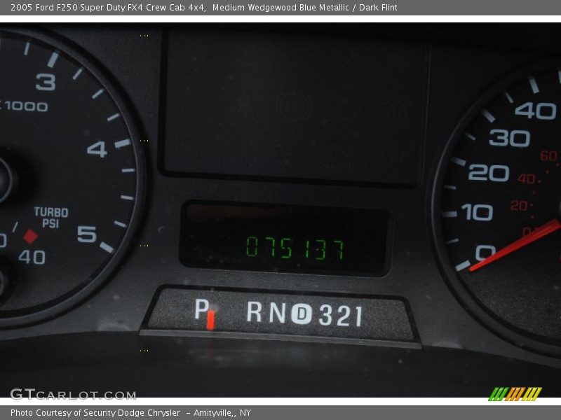 Medium Wedgewood Blue Metallic / Dark Flint 2005 Ford F250 Super Duty FX4 Crew Cab 4x4