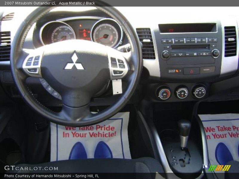 Aqua Metallic / Black 2007 Mitsubishi Outlander LS