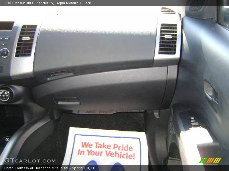 Aqua Metallic / Black 2007 Mitsubishi Outlander LS