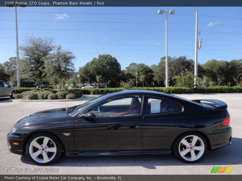Phantom Black Metallic / Red 2005 Pontiac GTO Coupe