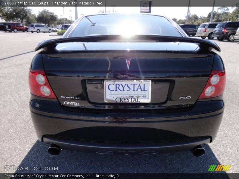 Phantom Black Metallic / Red 2005 Pontiac GTO Coupe