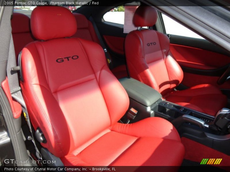 Phantom Black Metallic / Red 2005 Pontiac GTO Coupe