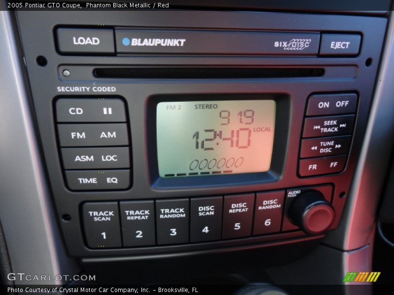 Phantom Black Metallic / Red 2005 Pontiac GTO Coupe