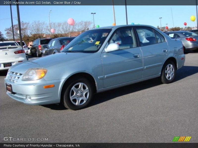 Glacier Blue / Gray 2005 Hyundai Accent GLS Sedan