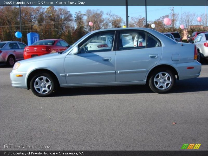 Glacier Blue / Gray 2005 Hyundai Accent GLS Sedan