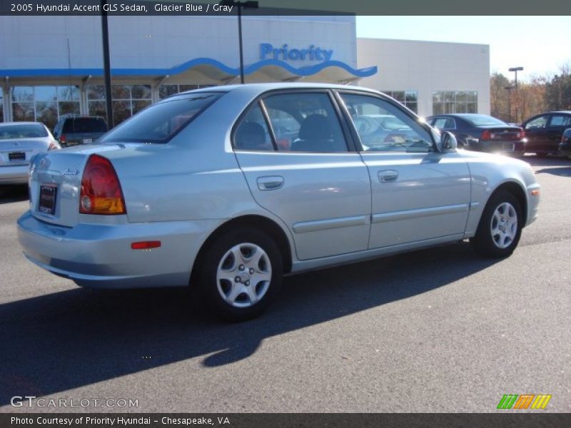 Glacier Blue / Gray 2005 Hyundai Accent GLS Sedan