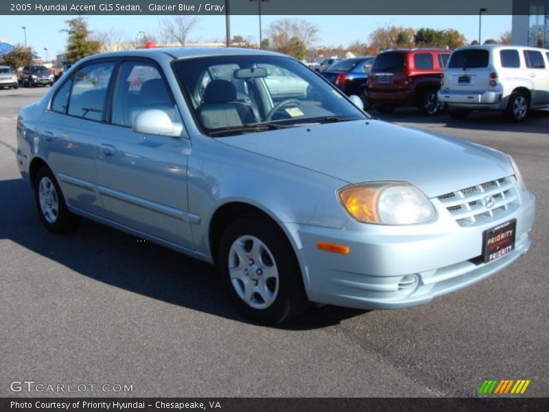 Glacier Blue / Gray 2005 Hyundai Accent GLS Sedan