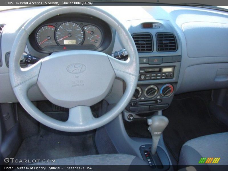 Glacier Blue / Gray 2005 Hyundai Accent GLS Sedan