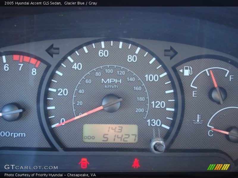 Glacier Blue / Gray 2005 Hyundai Accent GLS Sedan