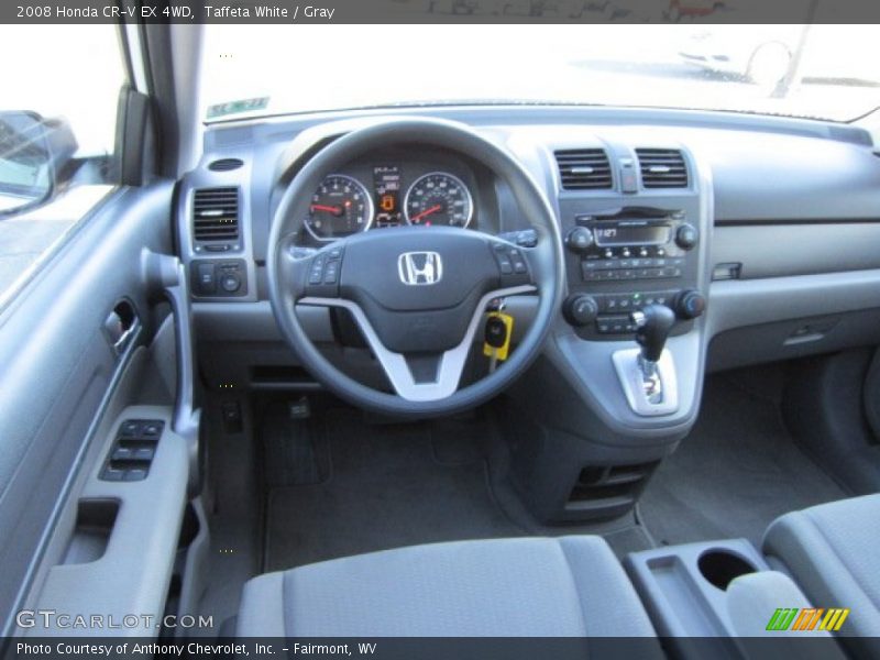 Taffeta White / Gray 2008 Honda CR-V EX 4WD