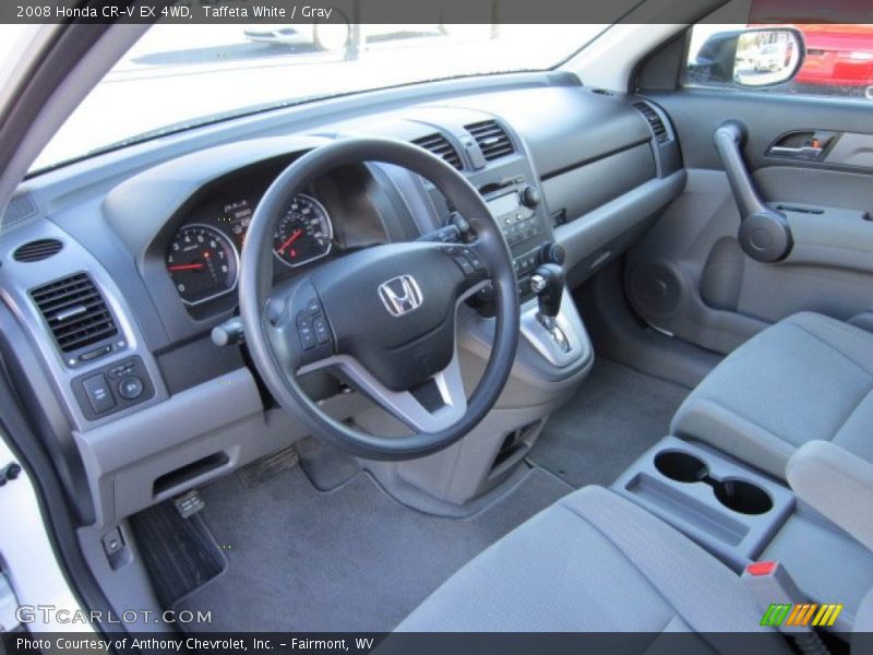 Taffeta White / Gray 2008 Honda CR-V EX 4WD
