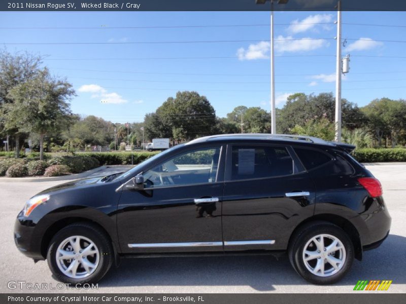 Wicked Black / Gray 2011 Nissan Rogue SV