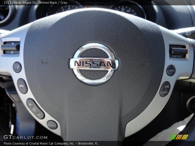 Wicked Black / Gray 2011 Nissan Rogue SV
