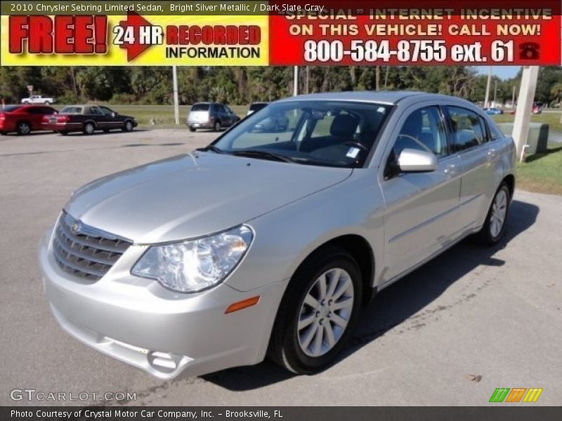 Bright Silver Metallic / Dark Slate Gray 2010 Chrysler Sebring Limited Sedan