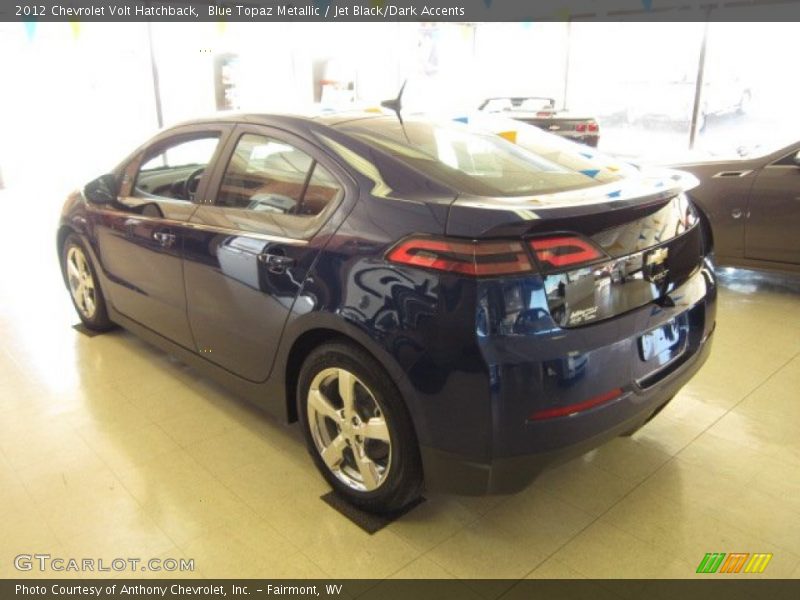 Blue Topaz Metallic / Jet Black/Dark Accents 2012 Chevrolet Volt Hatchback