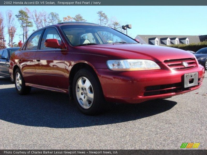 Firepepper Red Pearl / Ivory 2002 Honda Accord EX V6 Sedan