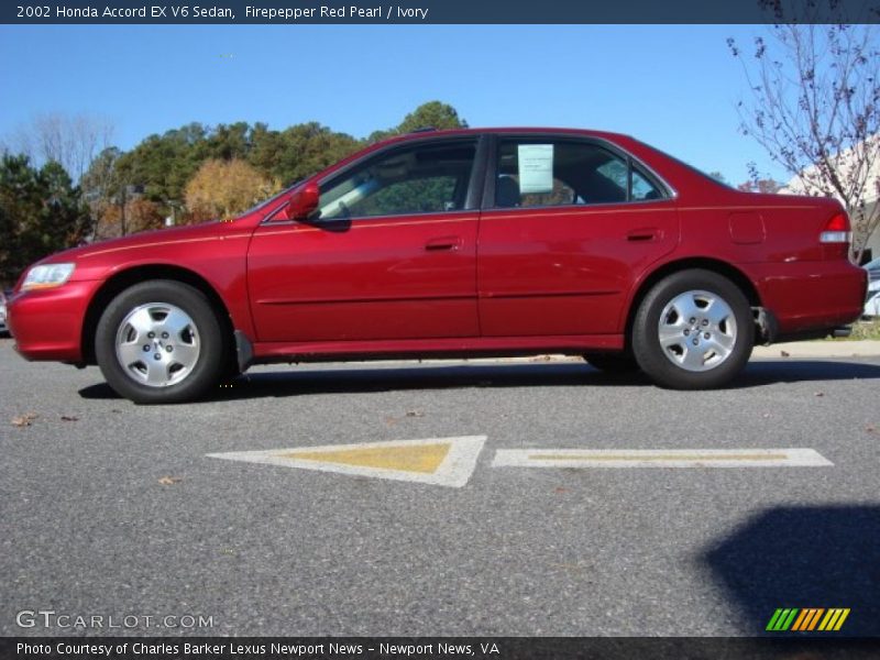 Firepepper Red Pearl / Ivory 2002 Honda Accord EX V6 Sedan