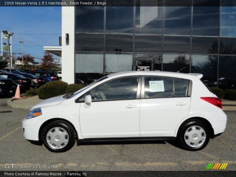 Fresh Powder / Beige 2009 Nissan Versa 1.8 S Hatchback