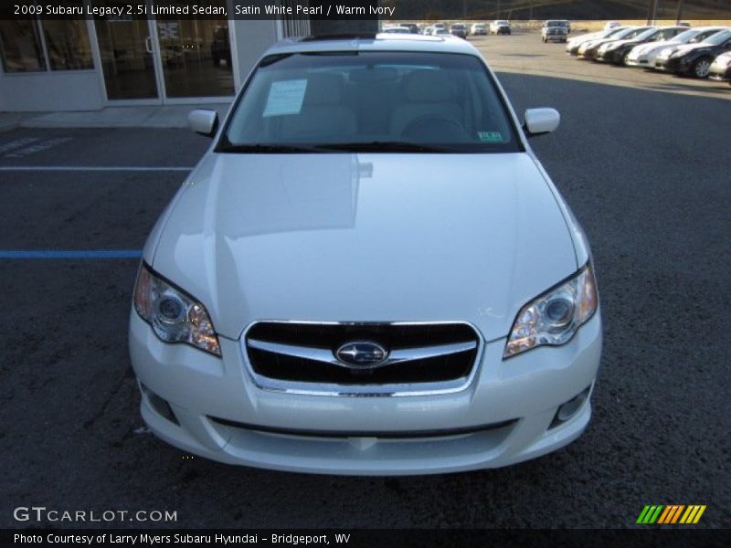 Satin White Pearl / Warm Ivory 2009 Subaru Legacy 2.5i Limited Sedan