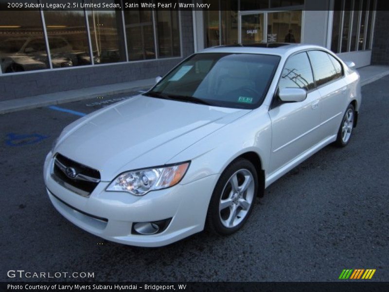 Satin White Pearl / Warm Ivory 2009 Subaru Legacy 2.5i Limited Sedan