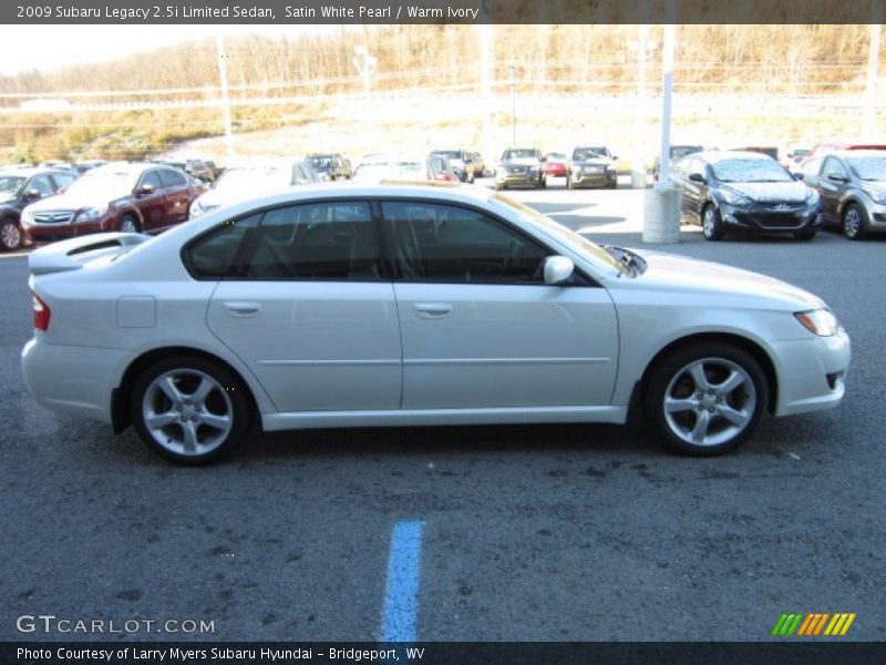 Satin White Pearl / Warm Ivory 2009 Subaru Legacy 2.5i Limited Sedan