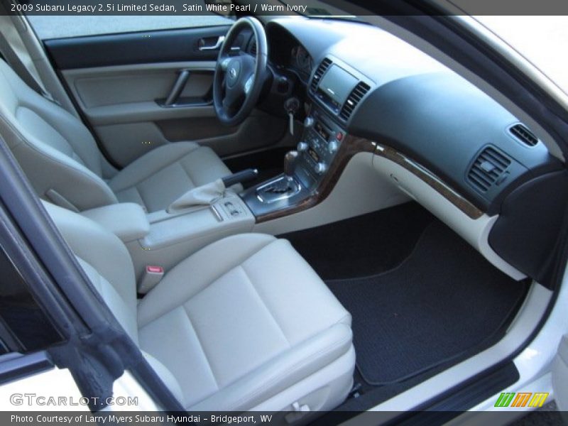 Satin White Pearl / Warm Ivory 2009 Subaru Legacy 2.5i Limited Sedan