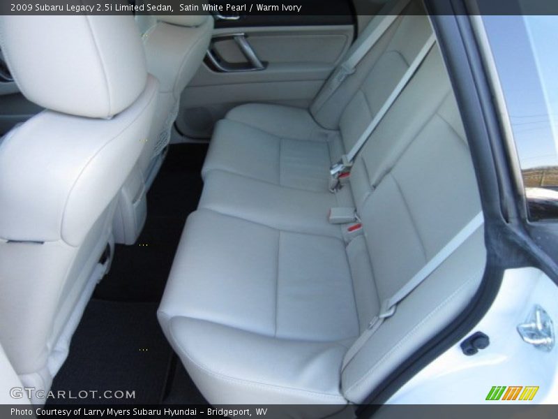 Satin White Pearl / Warm Ivory 2009 Subaru Legacy 2.5i Limited Sedan