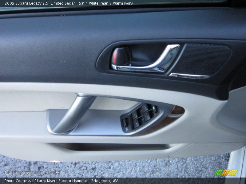 Satin White Pearl / Warm Ivory 2009 Subaru Legacy 2.5i Limited Sedan